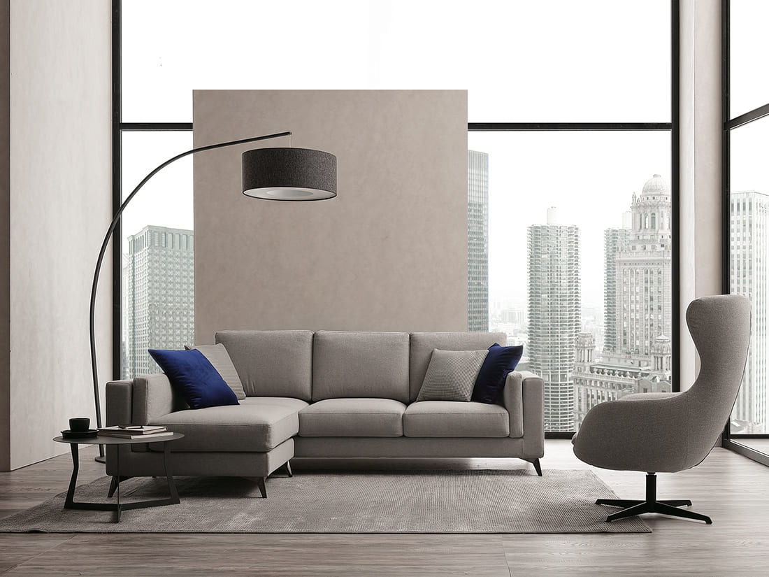 divano moderno con isola